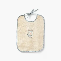 Bavoirs & Mini-bavoirs|Carré Blanc Bavoir coton bio Dandine paille