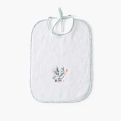 Bavoirs & Mini-bavoirs|Carré Blanc Bavoir coton bio Jardine blanc