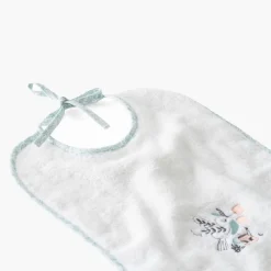 Bavoirs & Mini-bavoirs|Carré Blanc Bavoir coton bio Jardine blanc