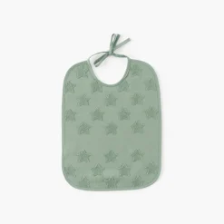 Bavoirs & Mini-bavoirs|Nouveautés Bébénew|Carré Blanc Bavoir coton Monjour eucalyptus