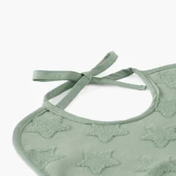 Bavoirs & Mini-bavoirs|Nouveautés Bébénew|Carré Blanc Bavoir coton Monjour eucalyptus