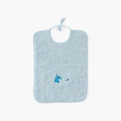 Bavoirs & Mini-bavoirs|Nouveautés Bébénew|Carré Blanc Bavoir phosphorescent coton Stellaire bleu banquise