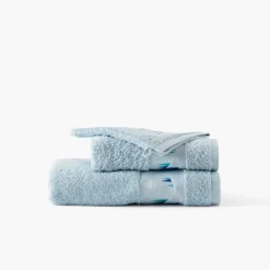 Bavoirs & Mini-bavoirs|Nouveautés Bébénew|Carré Blanc Bavoir phosphorescent coton Stellaire bleu banquise