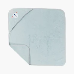 Capes De Bain|Carré Blanc Cape de bain coton Artica givre