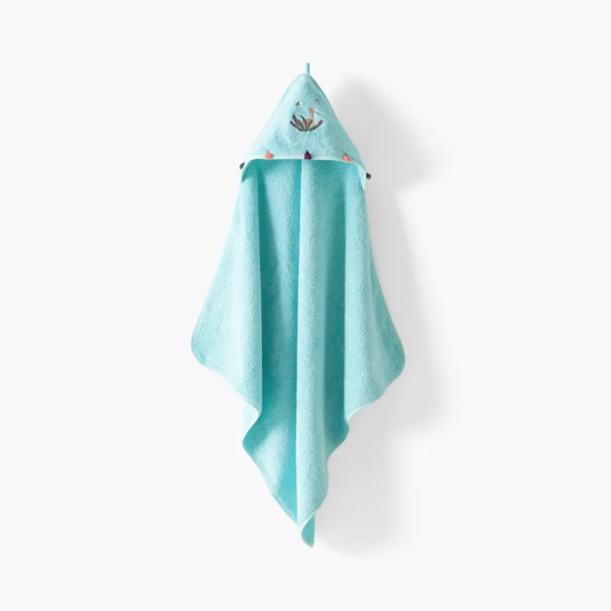 Capes De Bain|Carré Blanc Cape de bain coton Aruba celadon