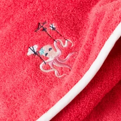 Capes De Bain|Carré Blanc Cape de bain coton Atlantis corail
