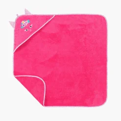 Capes De Bain|Carré Blanc Cape de bain coton Beachful fuchsia
