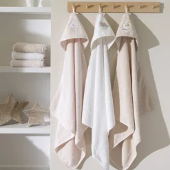 Capes De Bain|Nouveautés Bébénew|Carré Blanc Cape de bain coton bio Bienvenue naturel