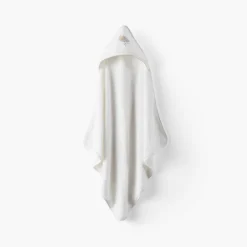 Capes De Bain|Carré Blanc Cape de bain coton bio Bienvenue blanc