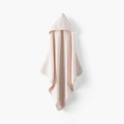 Capes De Bain|Nouveautés Bébénew|Carré Blanc Cape de bain coton bio Bienvenue nude