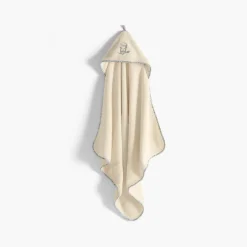 Capes De Bain|Carré Blanc Cape de bain coton bio Dandine paille