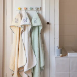 Capes De Bain|Carré Blanc Cape de bain coton bio Dandine paille