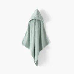Capes De Bain|Carré Blanc Cape de bain coton bio Jardine amande