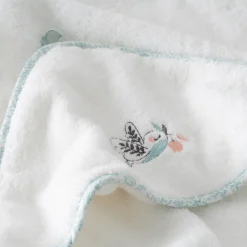 Capes De Bain|Carré Blanc Cape de bain coton bio Jardine blanc