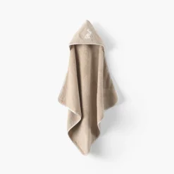 Capes De Bain|Nouveautés Bébénew|Carré Blanc Cape de bain coton bio Merveille beige