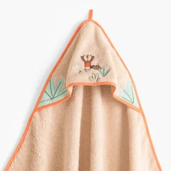 Capes De Bain|Carré Blanc Cape de bain coton bio Safari