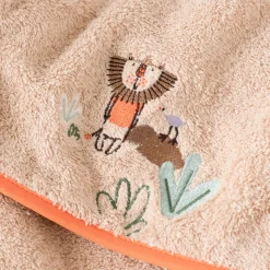 Capes De Bain|Carré Blanc Cape de bain coton bio Safari