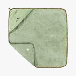 Capes De Bain|Carré Blanc Cape de bain coton biologique Dinotopi kaki
