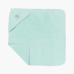 Capes De Bain|Carré Blanc Cape de bain coton biologique Devine céladon