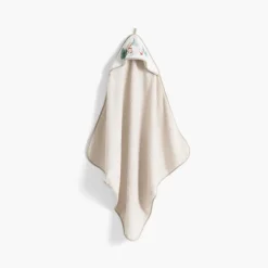 Capes De Bain|Carré Blanc Cape de bain coton Féeries ivoire
