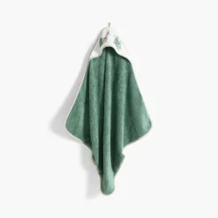 Capes De Bain|Carré Blanc Cape de bain coton Féeries vert tendre