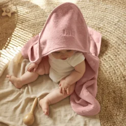 Capes De Bain|Nouveautés Bébénew|Carré Blanc Cape de bain coton Monjour sorbet