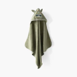 Capes De Bain|Carré Blanc Cape de bain coton Playful kaki