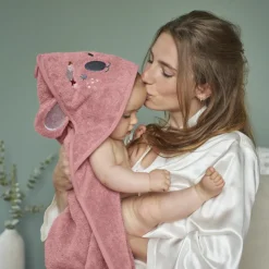 Capes De Bain|Nouveautés Bébénew|Carré Blanc Cape de bain coton Xmasful pétale