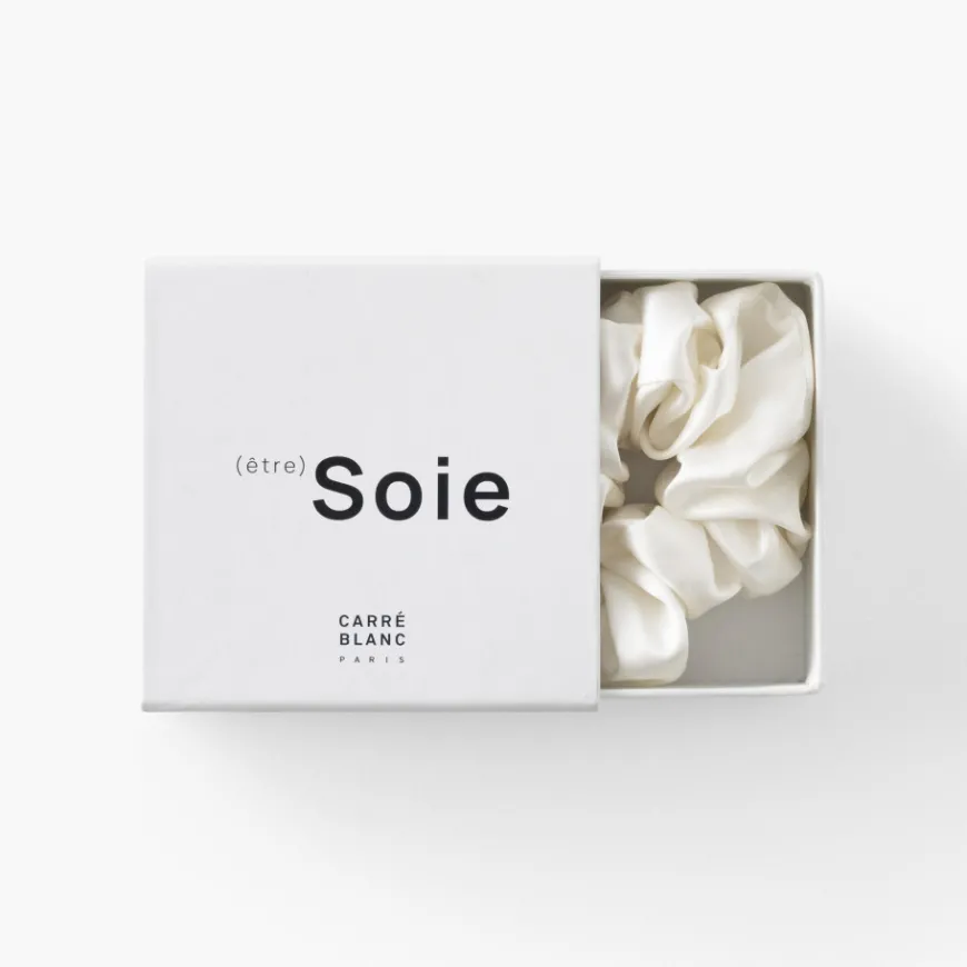Coffrets Cadeaux|Capsule Soienew|Carré Blanc Chouchou soie de mûrier Beauté ivoire