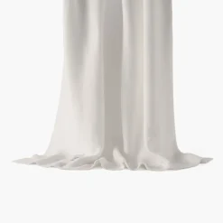 Linge De Litbio|Accessoires|Carré Blanc Couverture tricot coton bio Bienvenue blanc