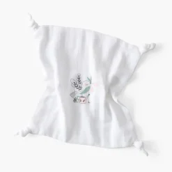 Accessoires|Carré Blanc Doudou coton bio Jardine blanc