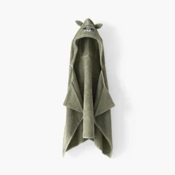 Draps De Bain|Carré Blanc Drap de bain à capuche coton Playful kaki