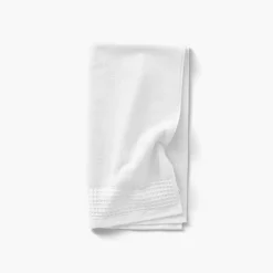 Draps De Bain|Carré Blanc Drap de bain bouclette de coton biologique Source blanc