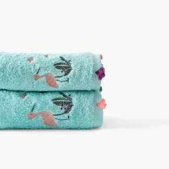 Draps De Bain|Carré Blanc Drap de bain coton Aruba celadon