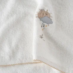 Draps De Bain|Carré Blanc Drap de bain coton bio Bienvenue blanc