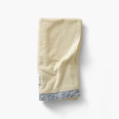 Draps De Bain|Carré Blanc Drap de bain coton bio Dandine paille