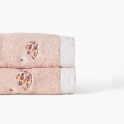 Draps De Bain|Carré Blanc Drap de bain coton bio Illumine vieux rose