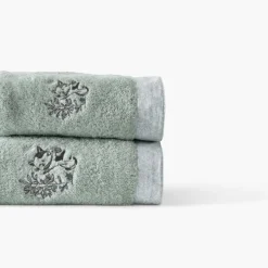 Draps De Bain|Carré Blanc Drap de bain coton bio Jardine amande