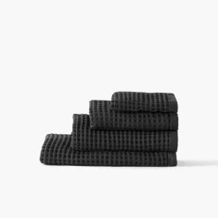 Coffrets Cadeaux|Draps De Bain|Carré Blanc Drap de bain coton bio Quadro charbon