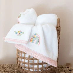 Draps De Bain|Carré Blanc Drap de bain coton bio Rêve d'or blanc