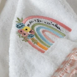 Draps De Bain|Carré Blanc Drap de bain coton bio Rêve d'or blanc