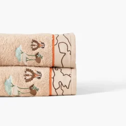 Draps De Bain|Carré Blanc Drap de bain coton bio Safari