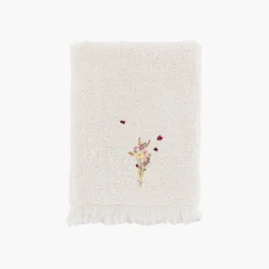 Draps De Bain|Carré Blanc Drap de bain coton biologique Raphia ivoire