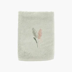 Draps De Bain|Carré Blanc Drap de bain coton et viscose de bambou Pampa II jade