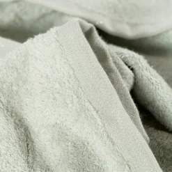 Draps De Bain|Carré Blanc Drap de bain coton et viscose de bambou Pampa II jade