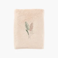 Draps De Bain|Carré Blanc Drap de bain coton et viscose de bambou Pampa II beige