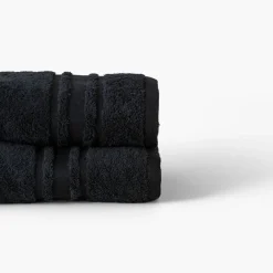 Coffrets Cadeaux|Draps De Bain|Carré Blanc Drap de bain coton Lola II noir
