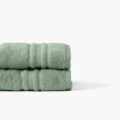 Draps De Bain|Carré Blanc Drap de bain coton Lola II sauge