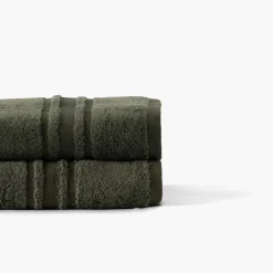 Coffrets Cadeaux|Draps De Bain|Carré Blanc Drap de bain coton Lola II vert kaki