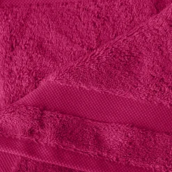 Draps De Bain|Carré Blanc Drap de bain coton Lola II framboise